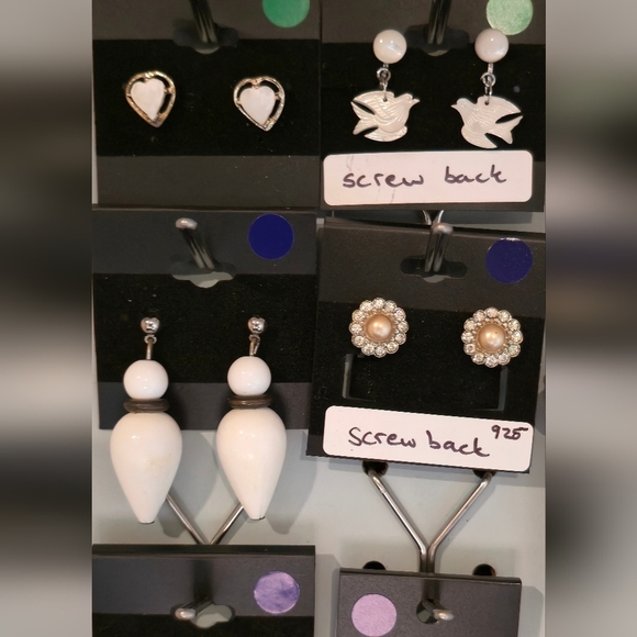 Vintage Earring Bundle | Screw Back, Sterling 925, Statement & Stud Mix - Picture 3 of 8